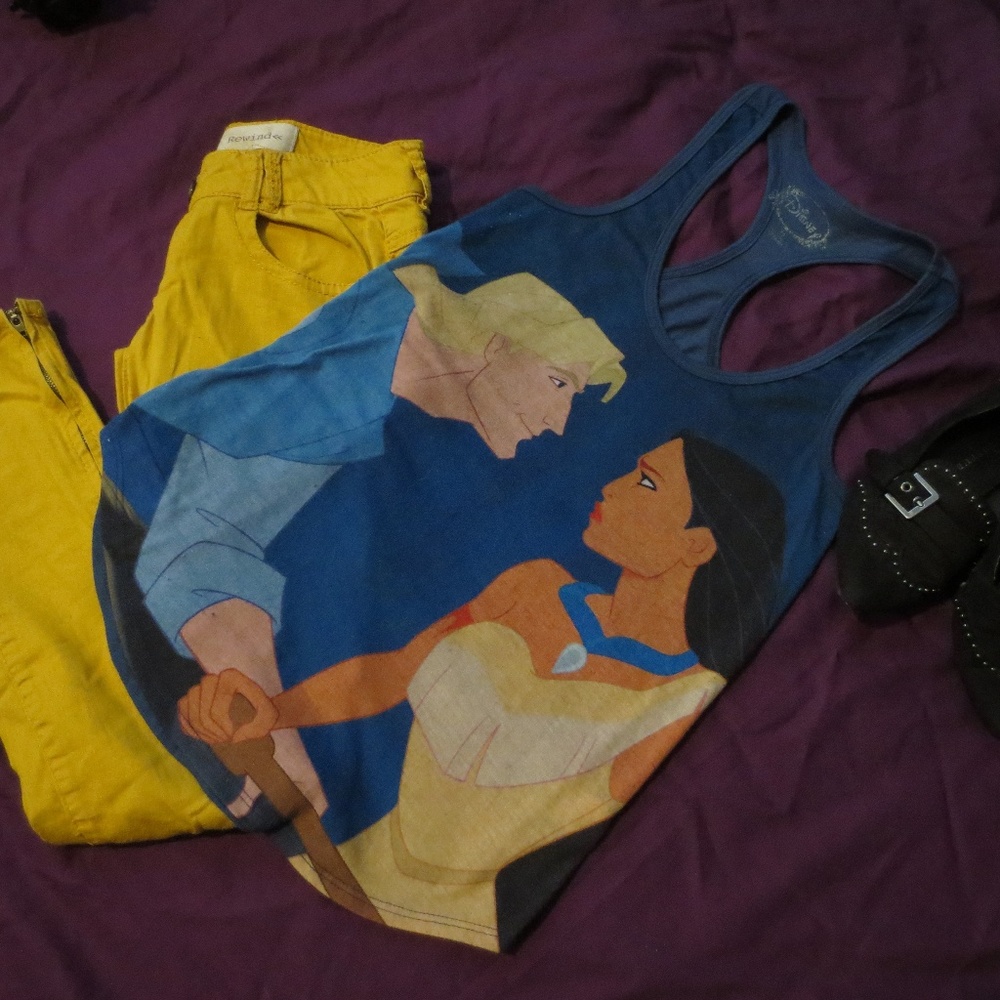 Disney Pocahontas John Smith Kiss Tank Top